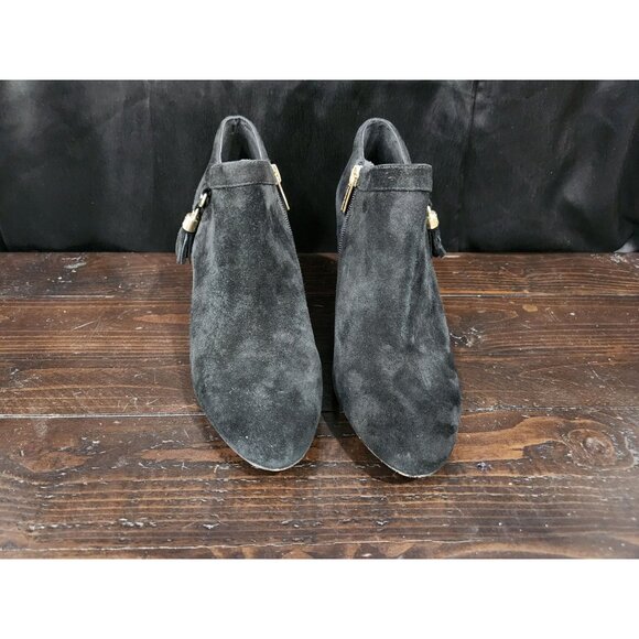 EUC Vince Camuto Vecka Black Suede Ankle Zip Booties/Sz. 8M - Picture 5 of 9